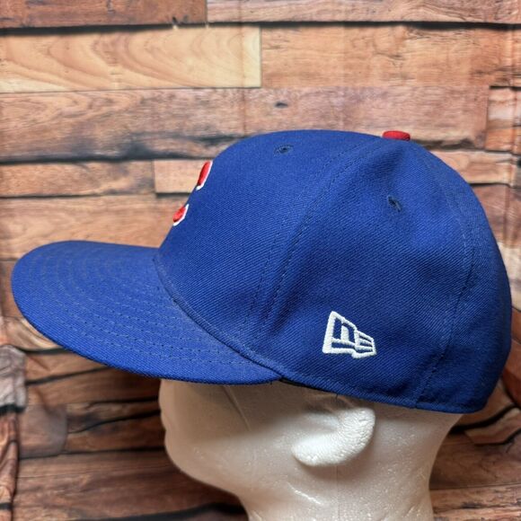 Chicago Cubs Fitted Hat Blue New Era 59Fifty Size 7 1/8 Authentic On-Field Cap - Picture 4 of 8